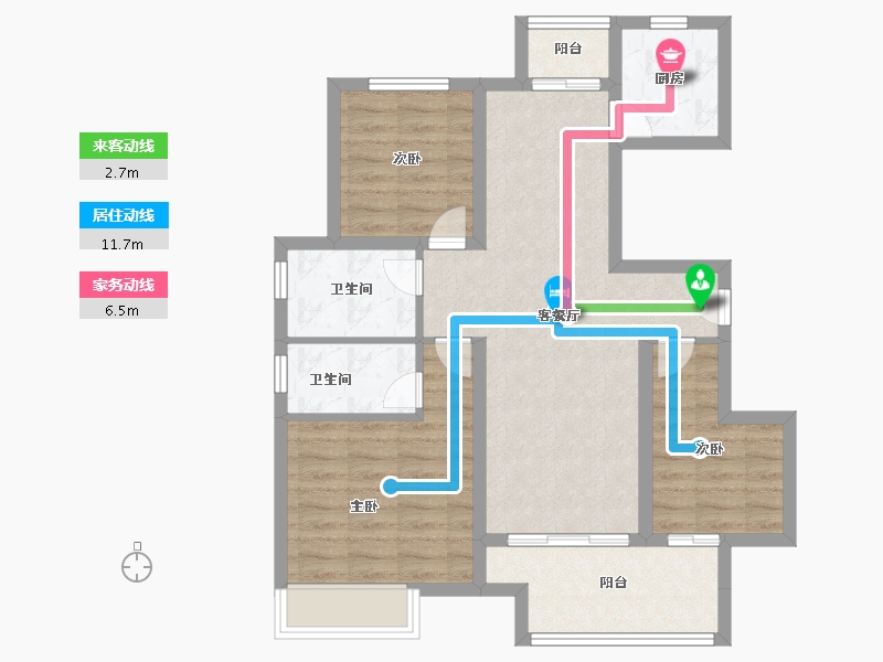 河南省-周口市-路港壹号院-77.95-户型库-动静线