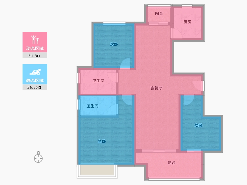 河南省-周口市-路港壹号院-77.95-户型库-动静分区