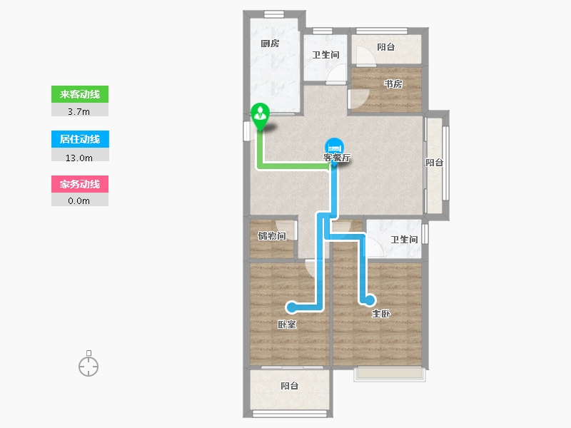 浙江省-温州市-荣安劝学里-76.00-户型库-动静线