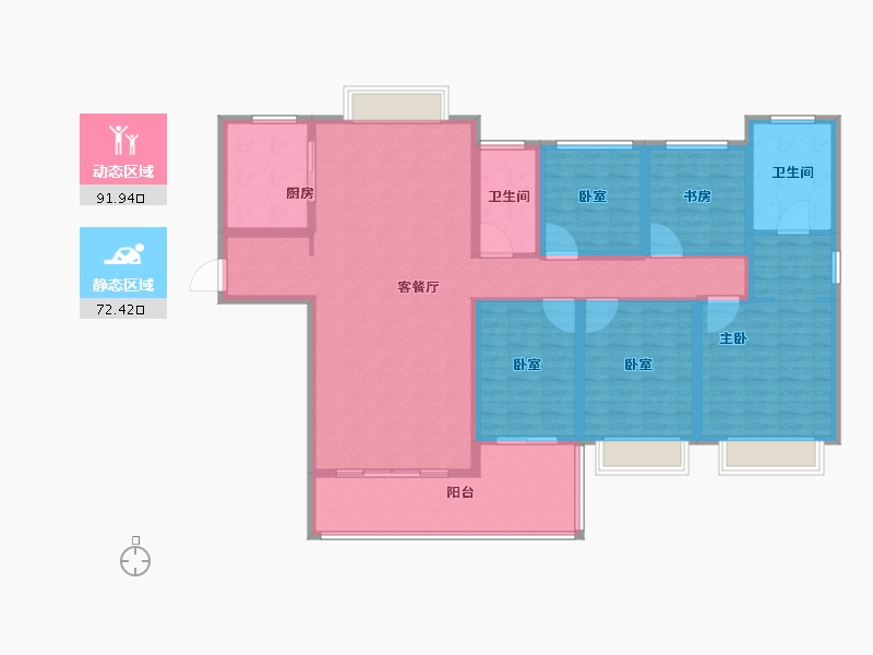 江苏省-常州市-星河国际-148.01-户型库-动静分区