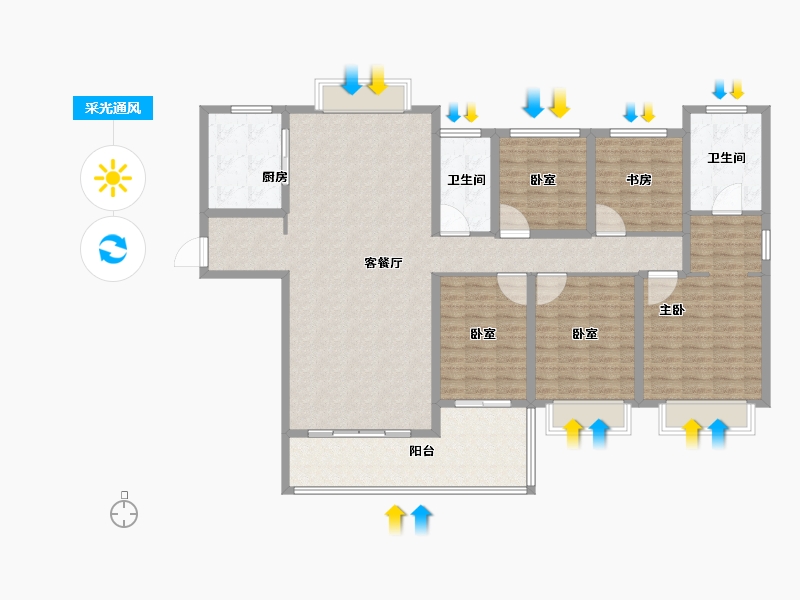 江苏省-常州市-星河国际-148.01-户型库-采光通风