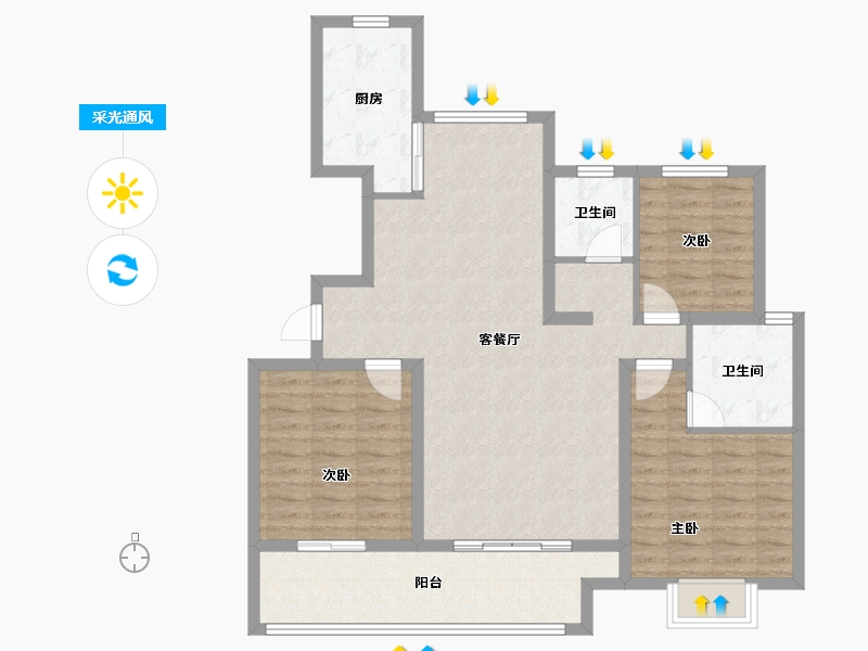 河南省-周口市-康桥海义悦溪园-100.01-户型库-采光通风