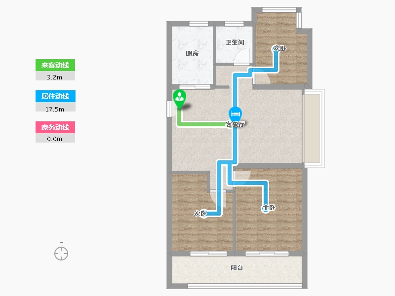 江苏省-无锡市-万科青藤公园-77.93-户型库-动静线