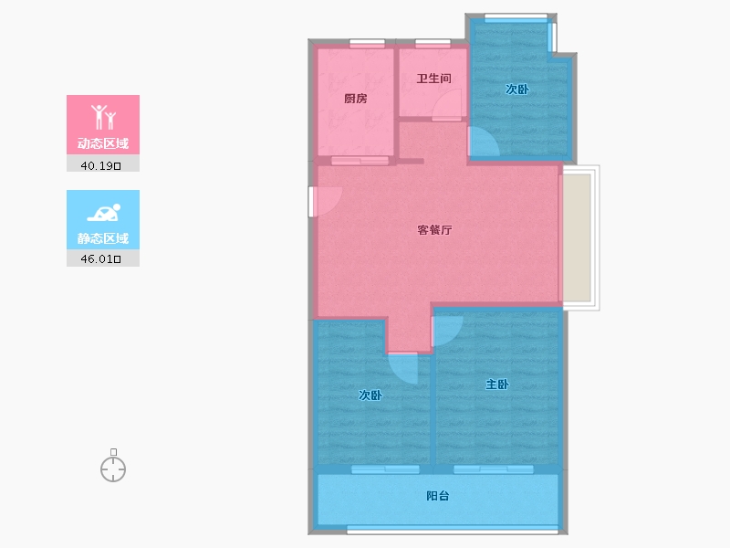 江苏省-无锡市-万科青藤公园-77.93-户型库-动静分区