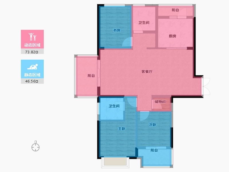 江苏省-常州市-星河国际-108.00-户型库-动静分区