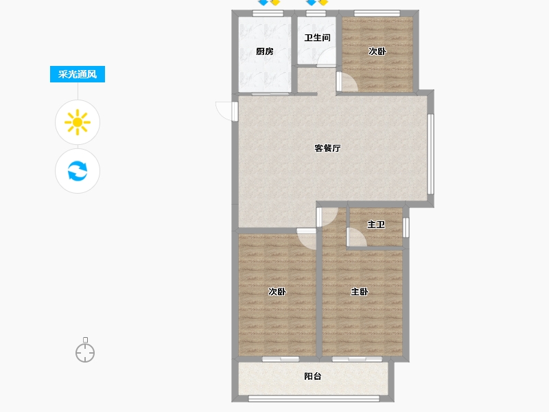 山东省-泰安市-华新新干线-101.15-户型库-采光通风