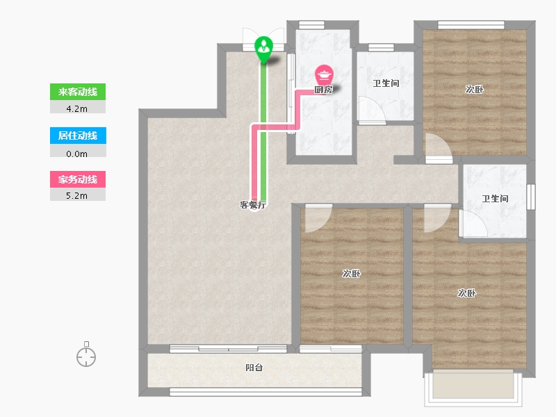 河北省-保定市-紫樾华庭-95.58-户型库-动静线