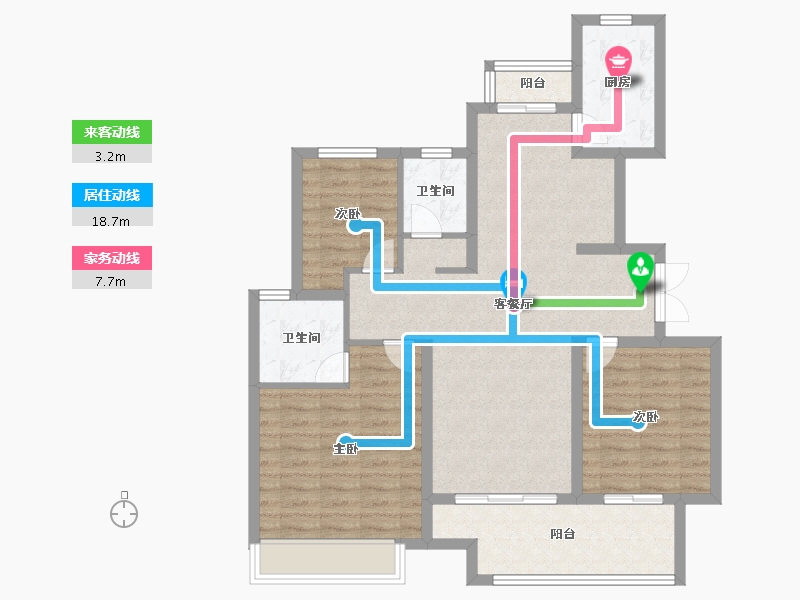 河南省-周口市-路港壹号院-95.20-户型库-动静线