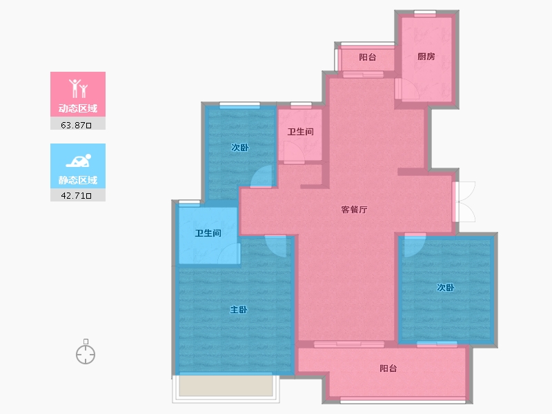 河南省-周口市-路港壹号院-95.20-户型库-动静分区