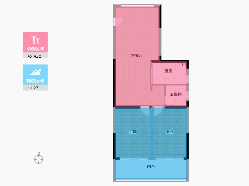 浙江省-丽水市-云和东景苑-78.39-户型库-动静分区