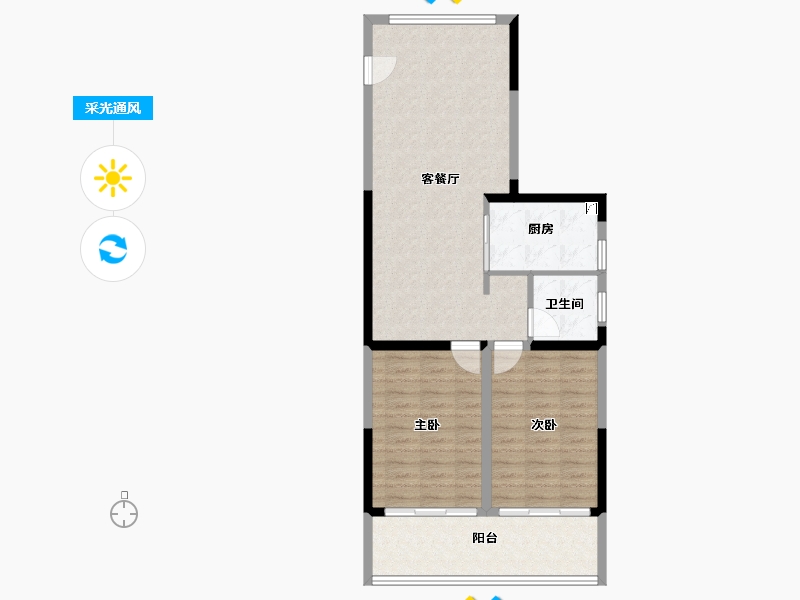 浙江省-丽水市-云和东景苑-78.39-户型库-采光通风