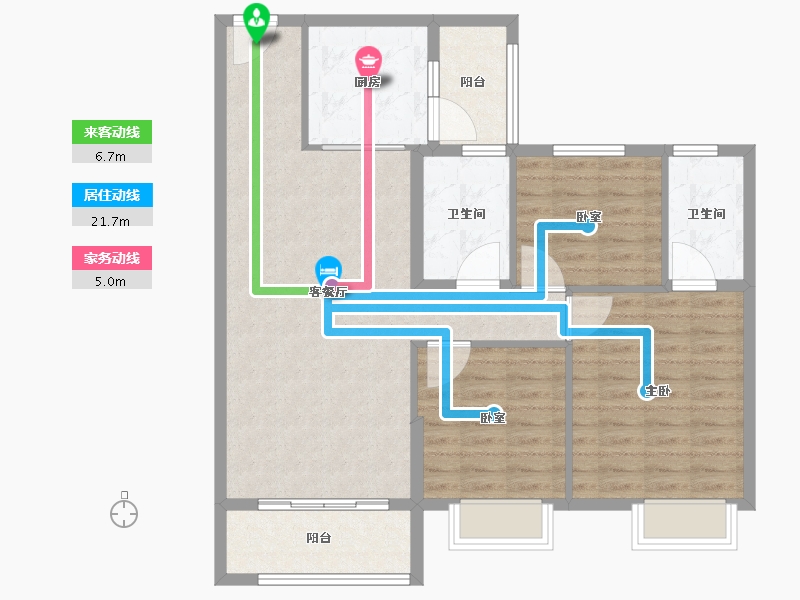 河北省-保定市-碧桂园清苑新城-97.60-户型库-动静线