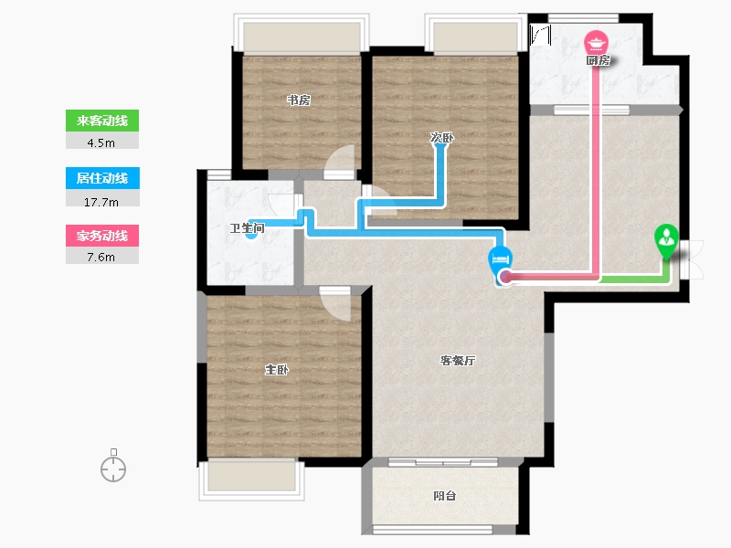 陕西省-西安市-白桦林溪-108.35-户型库-动静线