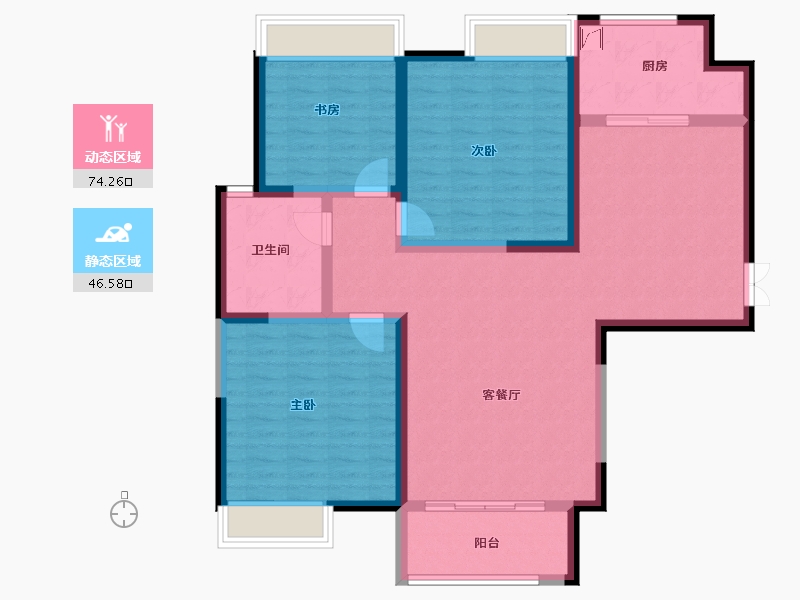 陕西省-西安市-白桦林溪-108.35-户型库-动静分区