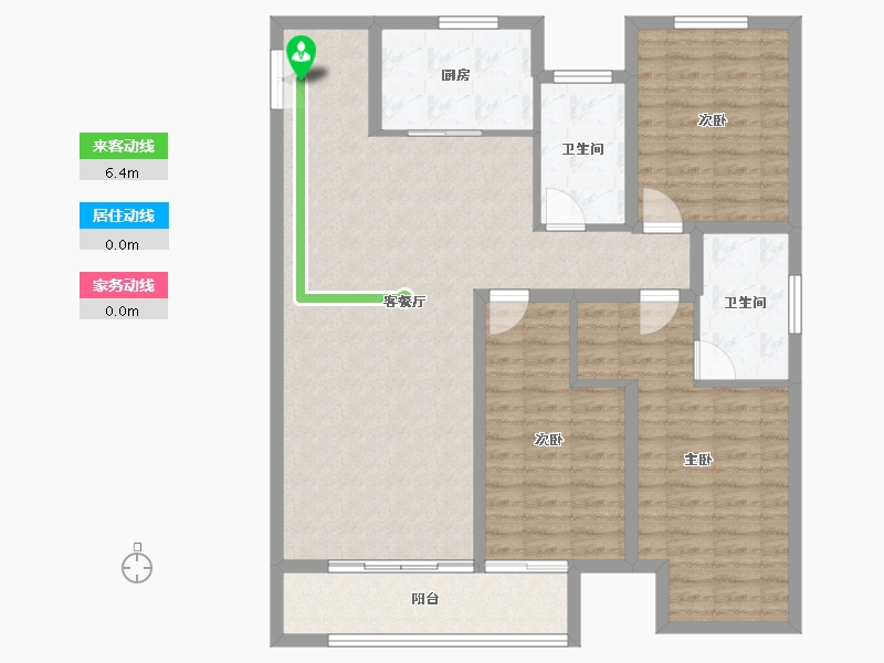 河北省-保定市-紫樾华庭-111.76-户型库-动静线