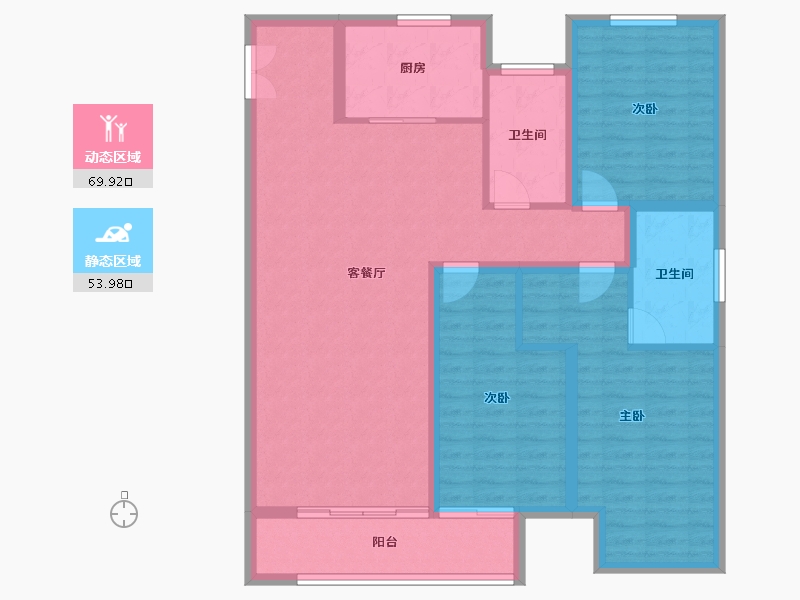 河北省-保定市-紫樾华庭-111.76-户型库-动静分区