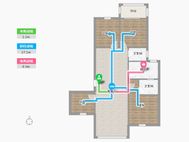 广东省-东莞市-中信东泰花园-富华苑-110.50-户型库-动静线