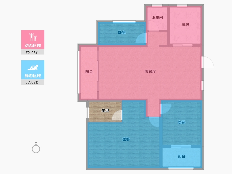 山东省-泰安市-华新时代公园-109.84-户型库-动静分区