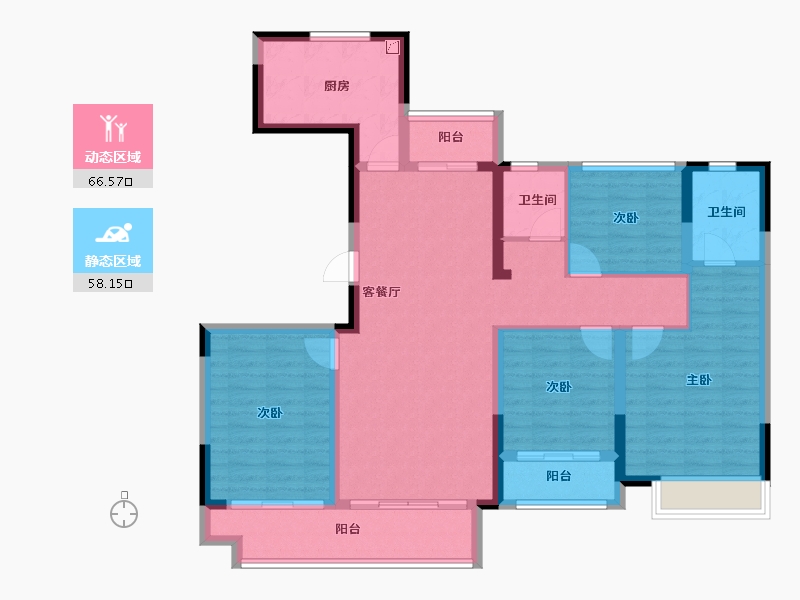 江西省-上饶市-鄱阳翼天·十里风荷-111.34-户型库-动静分区