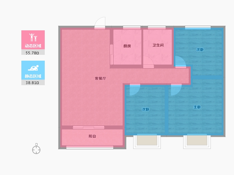 山东省-滨州市-龙眼湖.东景城-84.03-户型库-动静分区