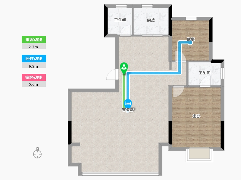 安徽省-蚌埠市-拓基鼎元名邸-92.00-户型库-动静线