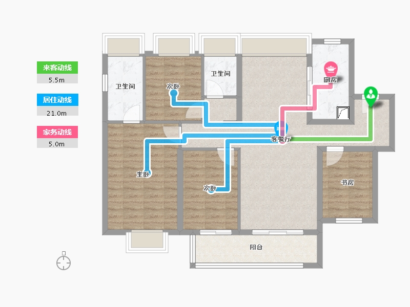 广东省-佛山市-万科璞悦山-102.01-户型库-动静线