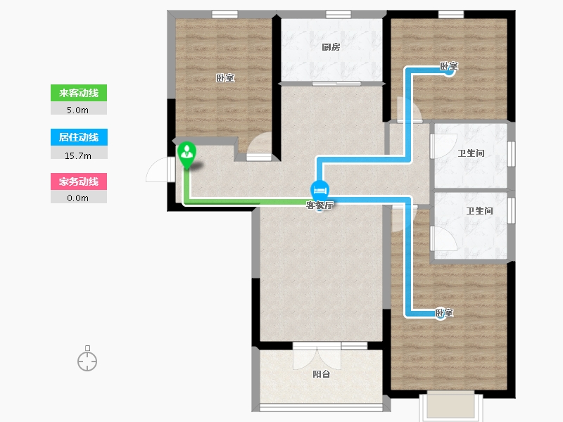 青海省-西宁市-安泰秀水湾-98.61-户型库-动静线