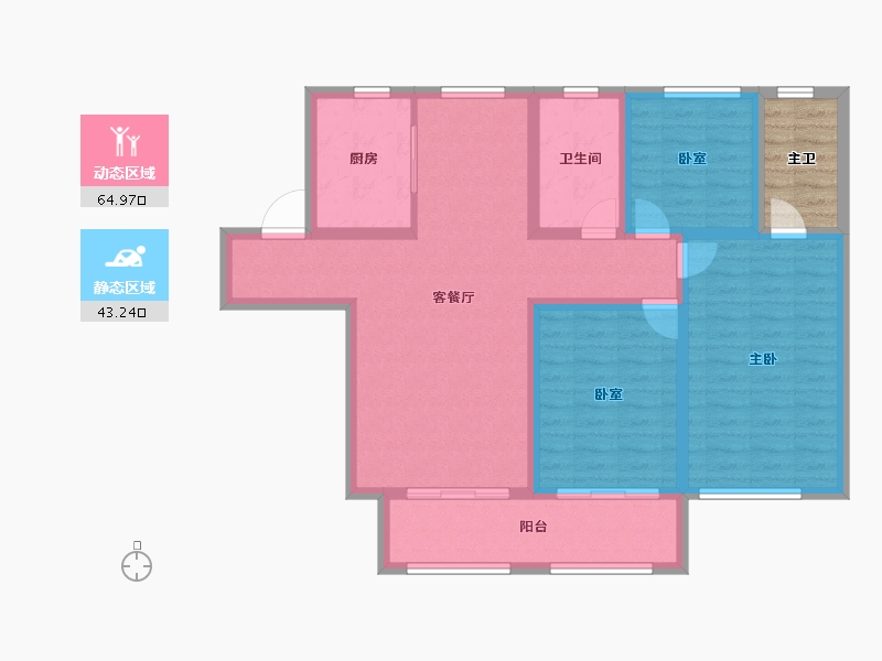 山东省-泰安市-华新时代公园-101.60-户型库-动静分区