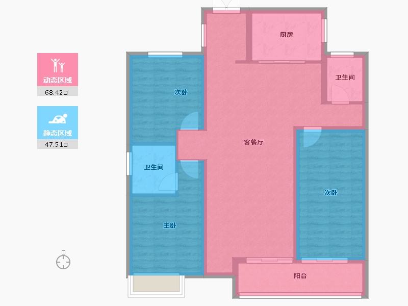 河北省-保定市-紫樾华庭-104.41-户型库-动静分区