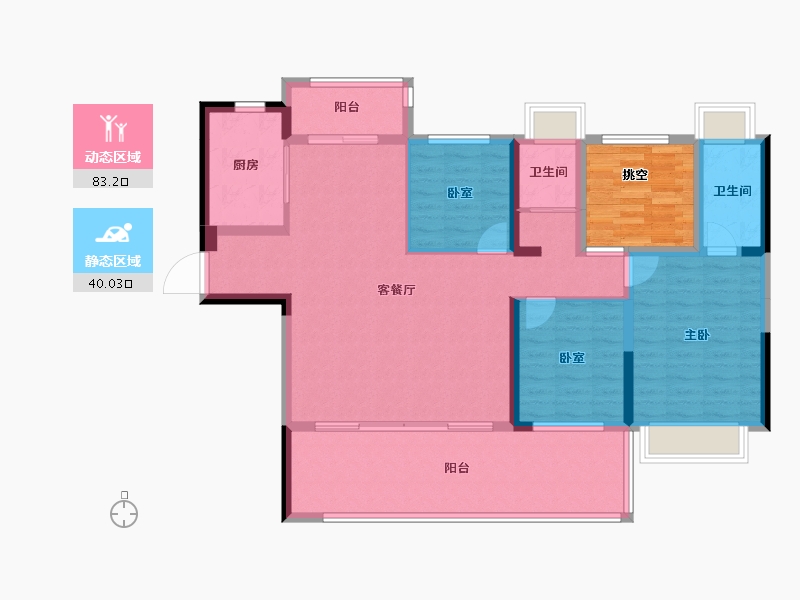 湖南省-怀化市-沅陵碧桂园-118.72-户型库-动静分区