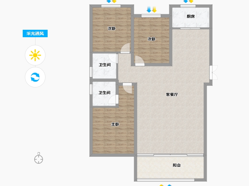 河北省-保定市-紫樾华庭-121.51-户型库-采光通风