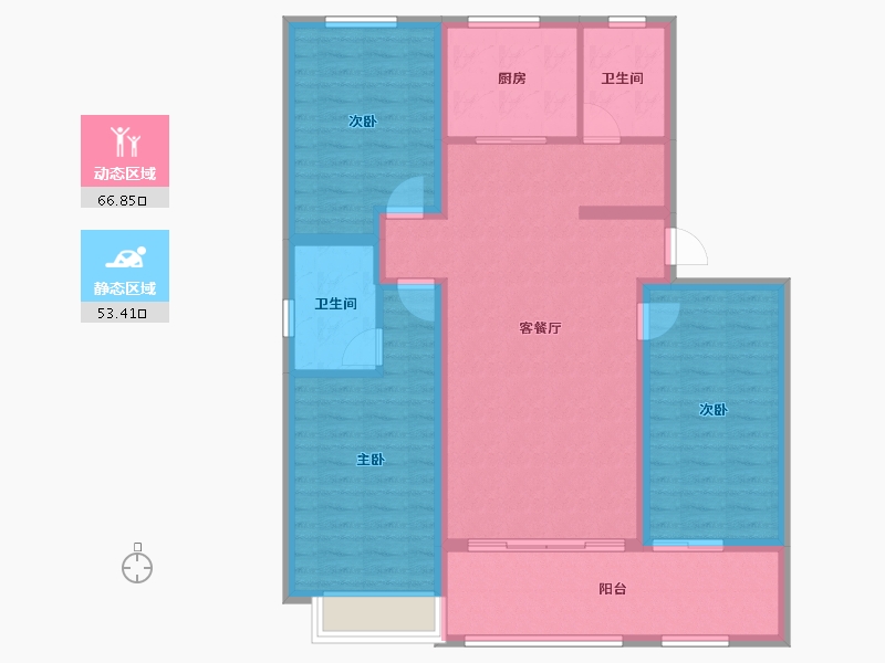 山东省-滨州市-翰庭学苑-108.32-户型库-动静分区