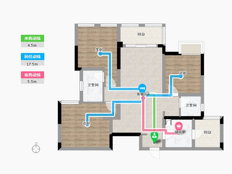 四川省-成都市-熙锦5号-82.00-户型库-动静线