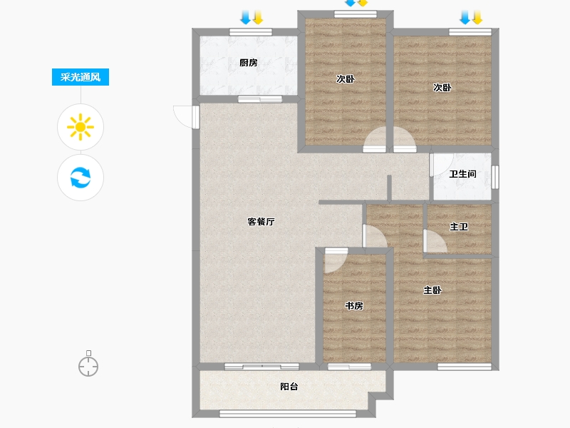 山东省-泰安市-华新新干线-115.21-户型库-采光通风