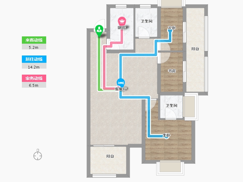 广东省-东莞市-春晖国际城-75.87-户型库-动静线