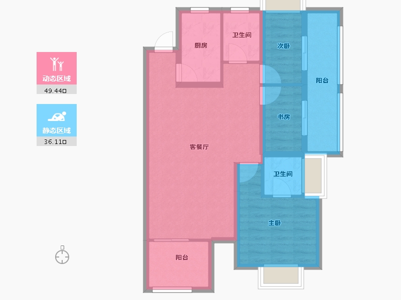 广东省-东莞市-春晖国际城-75.87-户型库-动静分区