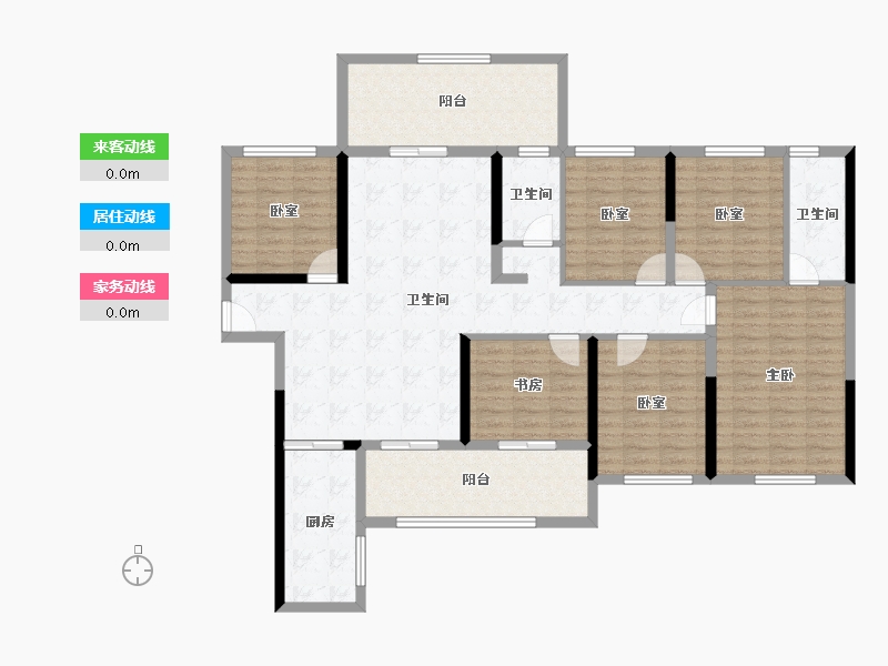 广西壮族自治区-玉林市-万昌现代东方-142.67-户型库-动静线