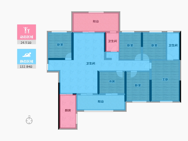 广西壮族自治区-玉林市-万昌现代东方-142.67-户型库-动静分区