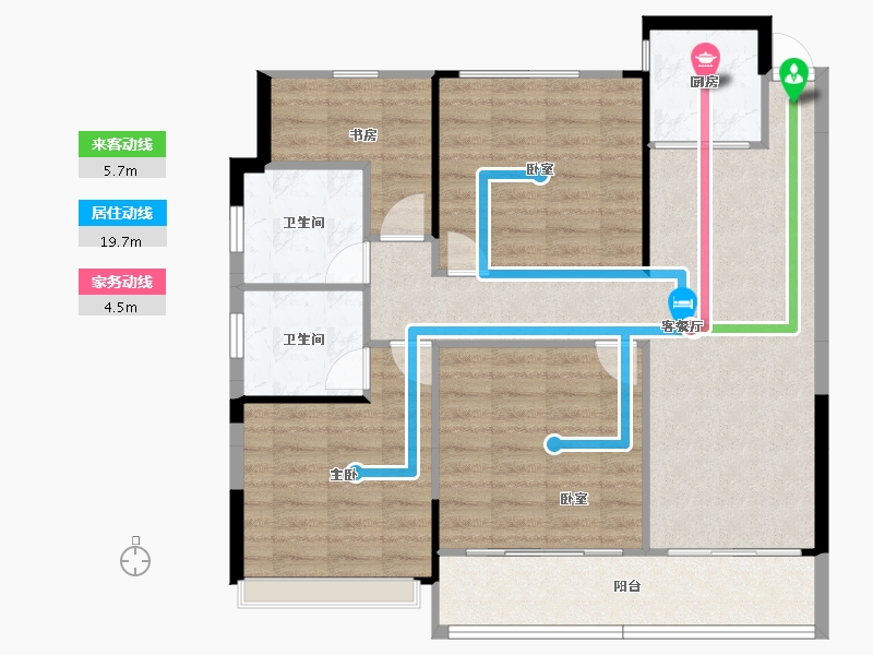 浙江省-温州市-荣安劝学里-90.71-户型库-动静线