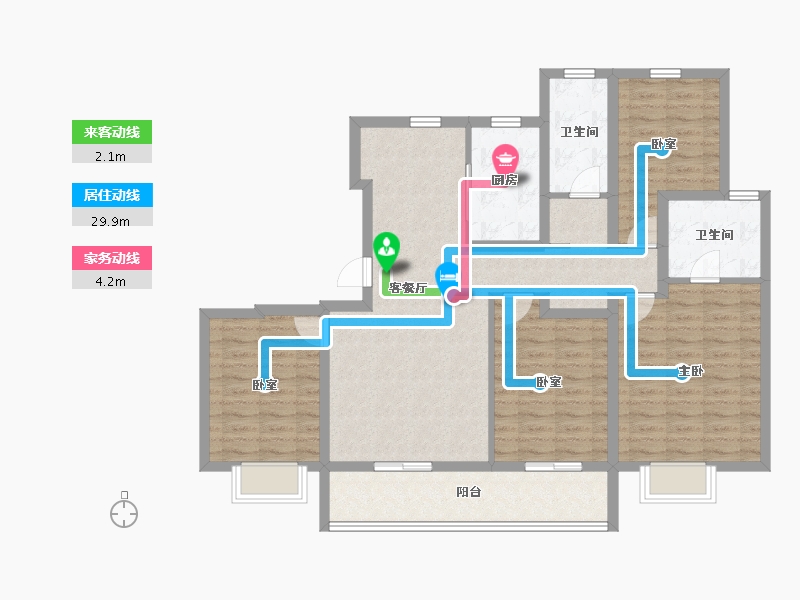 江苏省-苏州市-仁恒溪云雅园-112.00-户型库-动静线