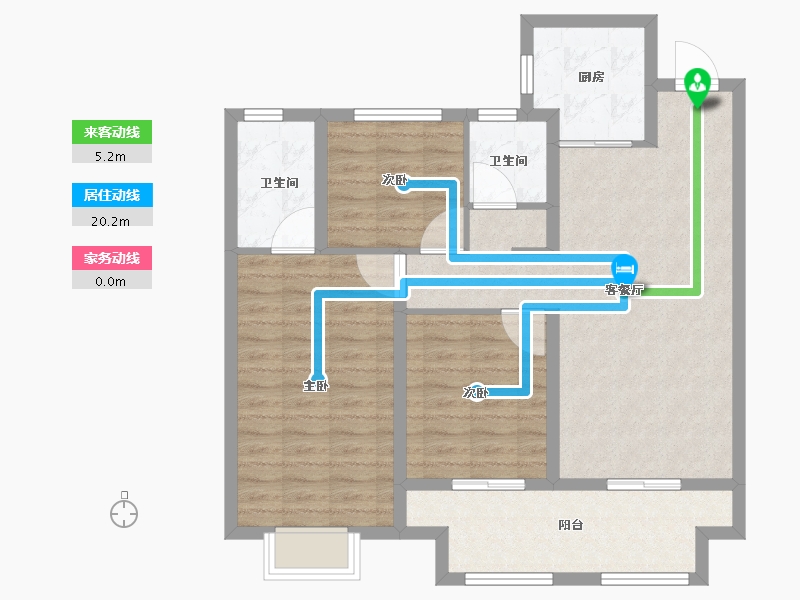 河南省-信阳市-正弘新城-88.98-户型库-动静线