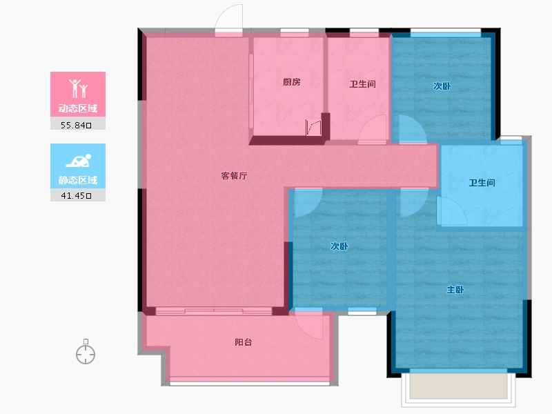 江西省-上饶市-上饶东投南昌城投学仕府-87.69-户型库-动静分区