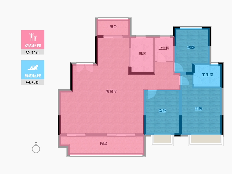 江苏省-盐城市-国投欧亚璟宸-115.05-户型库-动静分区