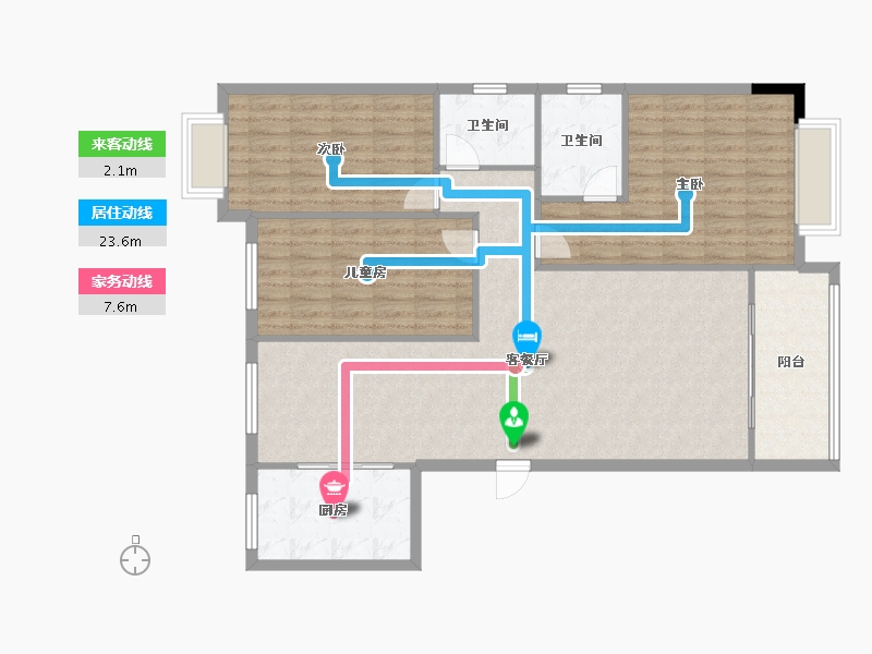 福建省-三明市-宁港御景华府-116.00-户型库-动静线