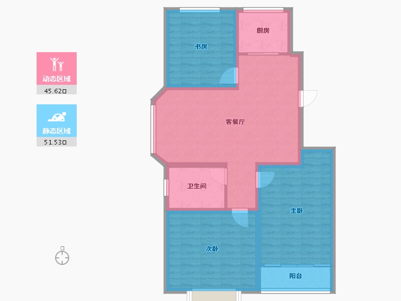 山东省-滨州市-泰山名郡-87.20-户型库-动静分区