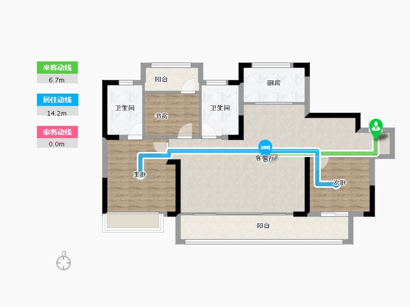 山东省-滨州市-碧桂园·翡丽公馆-100.00-户型库-动静线