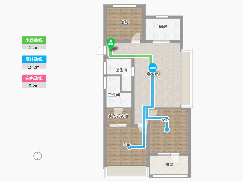 浙江省-杭州市-保利潮和阅江台轩-85.87-户型库-动静线