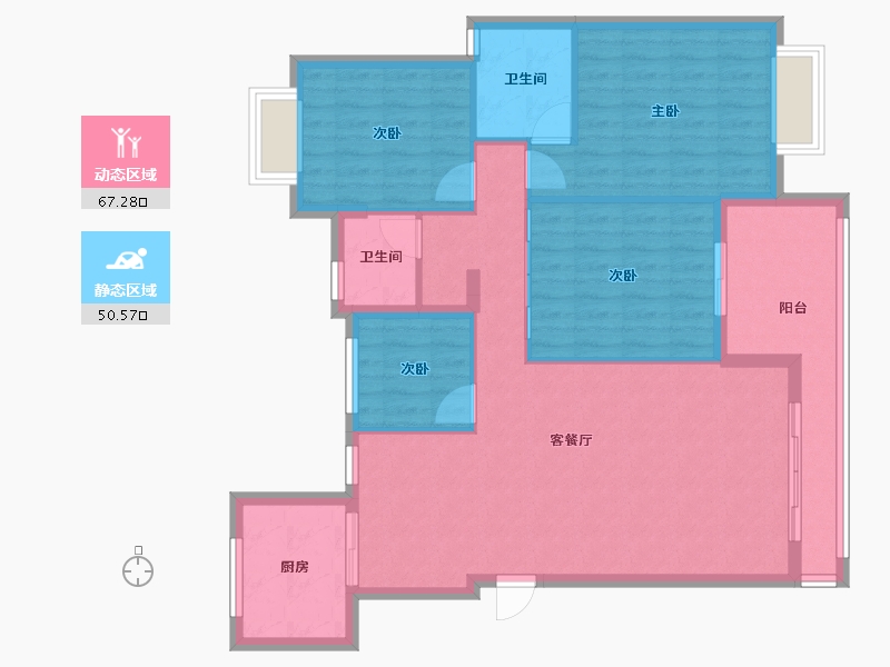 北京-北京市-好-40.00-户型库-动静分区