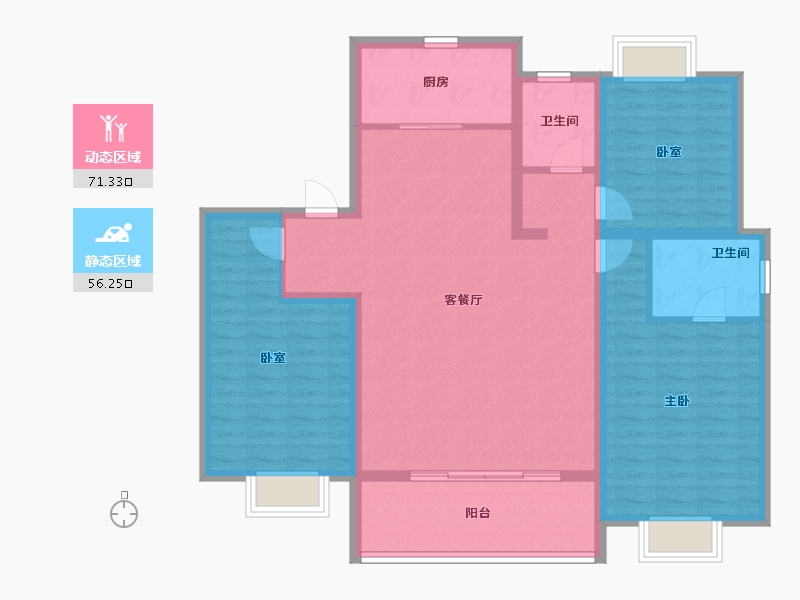 江苏省-苏州市-琴湖会客厅·琴萃雅院-115.20-户型库-动静分区