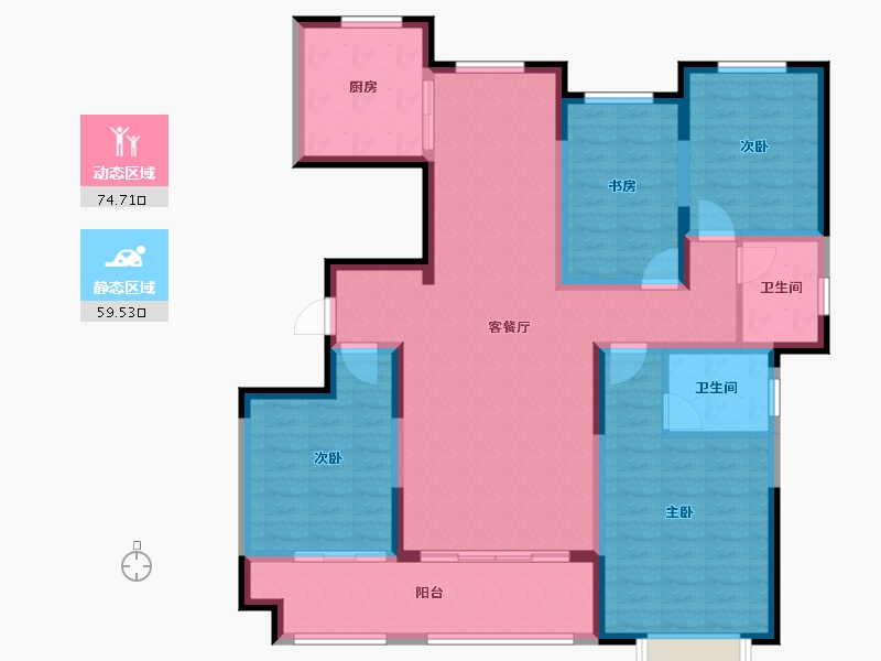 山东省-滨州市-海通·鹊水蓝庭-120.00-户型库-动静分区